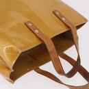 LOUIS VUITTON Monogram Vernis Reade PM Hand Bag Beige M91144 LV Auth gh2085-6
