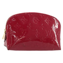 LOUIS VUITTON Vernis Pochette Cosmetic Pouch Rose Indian M90009 Auth gh2086-1