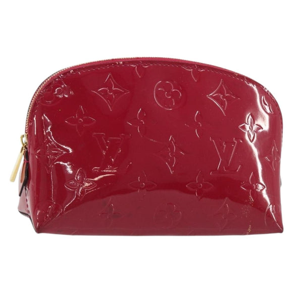 LOUIS VUITTON Vernis Pochette Cosmetic Pouch Rose Indian M90009 Auth gh2086