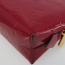 LOUIS VUITTON Vernis Pochette Cosmetic Pouch Rose Indian M90009 Auth gh2086-16