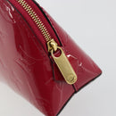 LOUIS VUITTON Vernis Pochette Cosmetic Pouch Rose Indian M90009 Auth gh2086-8