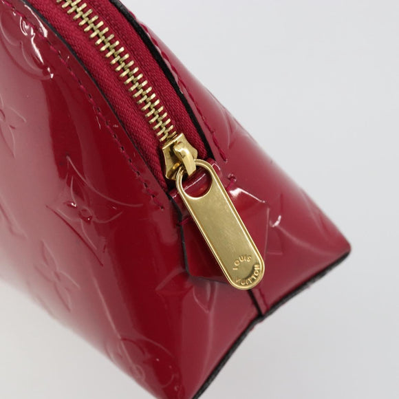 LOUIS VUITTON Vernis Pochette Cosmetic Pouch Rose Indian M90009 Auth gh2086