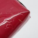 LOUIS VUITTON Vernis Pochette Cosmetic Pouch Rose Indian M90009 Auth gh2086-9