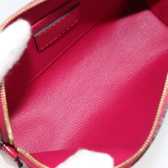 LOUIS VUITTON Vernis Pochette Cosmetic Pouch Rose Indian M90009 Auth gh2086
