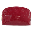 LOUIS VUITTON Vernis Pochette Cosmetic Pouch Rose Indian M90009 Auth gh2086-13