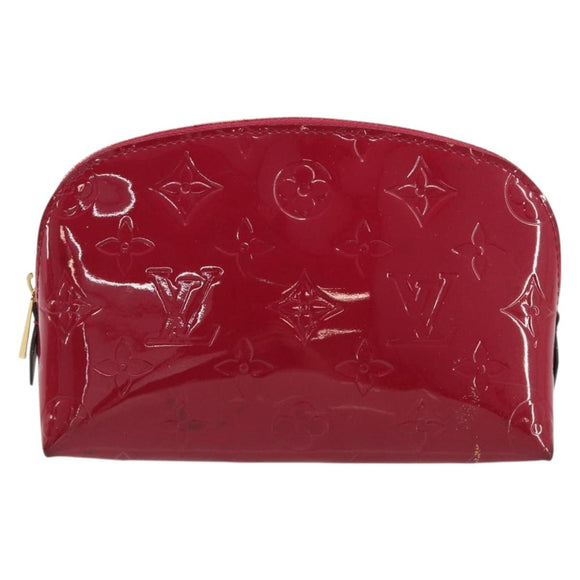 LOUIS VUITTON Vernis Pochette Cosmetic Pouch Rose Indian M90009 Auth gh2086