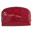 LOUIS VUITTON Vernis Pochette Cosmetic Pouch Rose Indian M90009 Auth gh2086-2