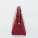 LOUIS VUITTON Vernis Pochette Cosmetic Pouch Rose Indian M90009 Auth gh2086-3