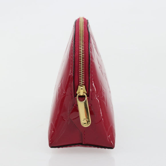 LOUIS VUITTON Vernis Pochette Cosmetic Pouch Rose Indian M90009 Auth gh2086