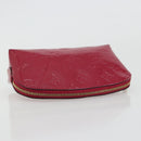 LOUIS VUITTON Vernis Pochette Cosmetic Pouch Rose Indian M90009 Auth gh2086-5