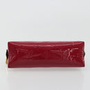 LOUIS VUITTON Vernis Pochette Cosmetic Pouch Rose Indian M90009 Auth gh2086-6