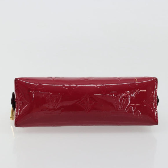 LOUIS VUITTON Vernis Pochette Cosmetic Pouch Rose Indian M90009 Auth gh2086
