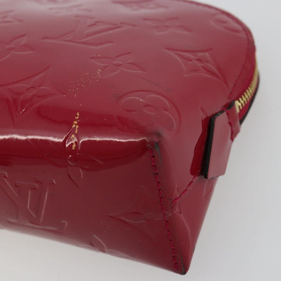LOUIS VUITTON Vernis Pochette Cosmetic Pouch Rose Indian M90009 Auth gh2086