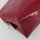 LOUIS VUITTON Vernis Pochette Cosmetic Pouch Rose Indian M90009 Auth gh2086-15