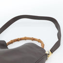 GUCCI Bamboo Shoulder Bag Leather 2way Brown Gold 001 1781 1638 Auth gh2088-15
