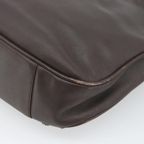 GUCCI Bamboo Shoulder Bag Leather 2way Brown Gold 001 1781 1638 Auth gh2088