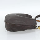 GUCCI Bamboo Shoulder Bag Leather 2way Brown Gold 001 1781 1638 Auth gh2088-3