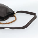 GUCCI Bamboo Shoulder Bag Leather 2way Brown Gold 001 1781 1638 Auth gh2088-8