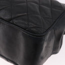 CHANEL Matelasse Chain Shoulder Bag Lamb Skin Black Gold CC Auth gh2091-13