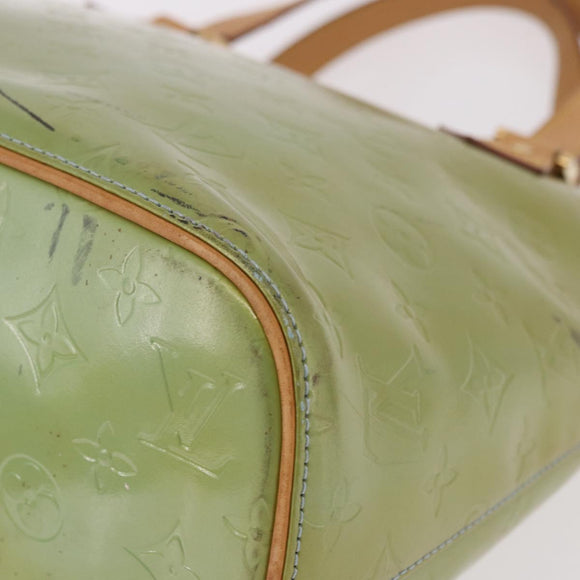 LOUIS VUITTON Monogram Vernis Houston Hand Bag Baby Blue M91005 LV Auth gh2092