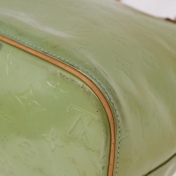 LOUIS VUITTON Monogram Vernis Houston Hand Bag Baby Blue M91005 LV Auth gh2092
