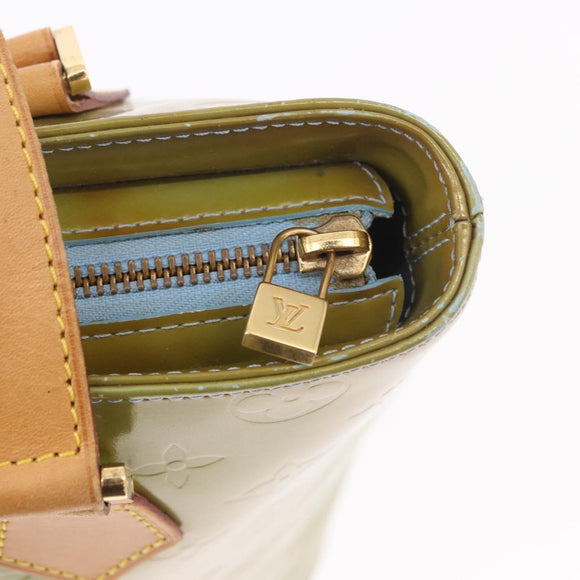 LOUIS VUITTON Monogram Vernis Houston Hand Bag Baby Blue M91005 LV Auth gh2092