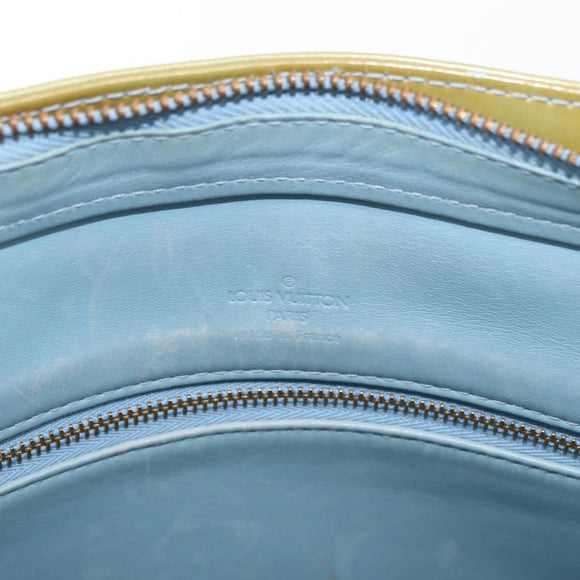 LOUIS VUITTON Monogram Vernis Houston Handtasche Babyblau M91005 LV Auth gh2092