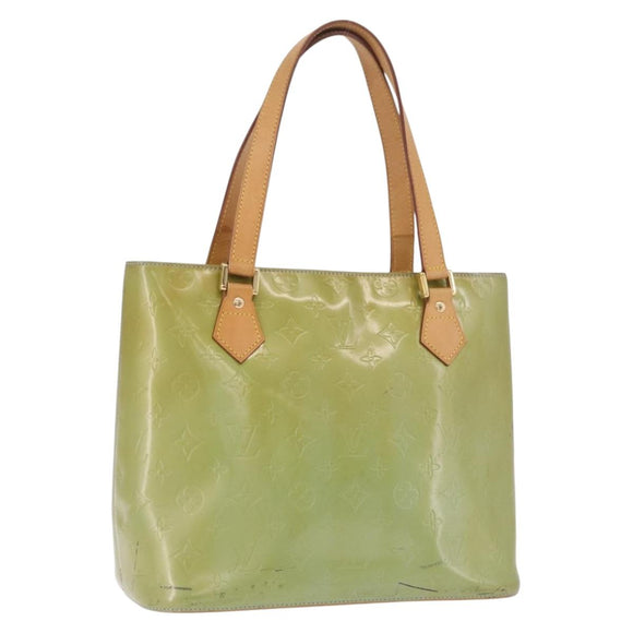 LOUIS VUITTON Monogram Vernis Houston Handtasche Babyblau M91005 LV Auth gh2092