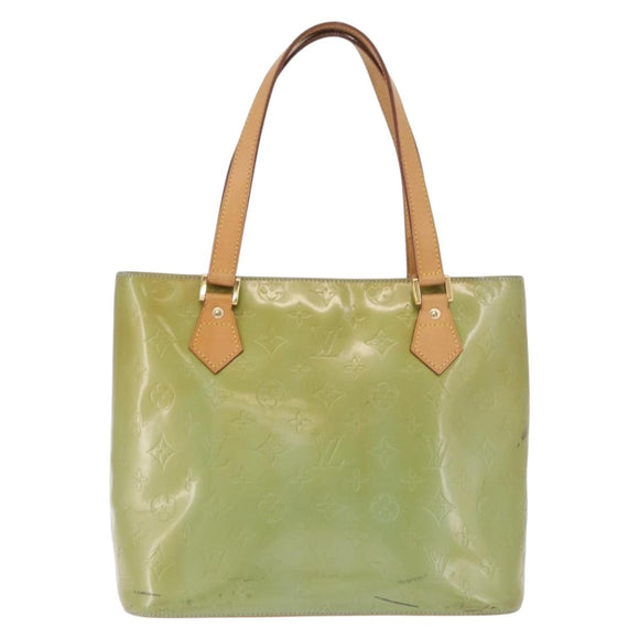 LOUIS VUITTON Monogram Vernis Houston Hand Bag Baby Blue M91005 LV Auth gh2092