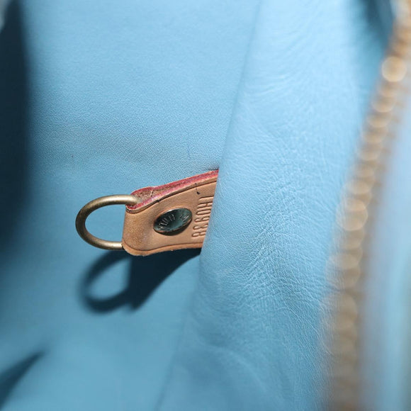 LOUIS VUITTON Monogram Vernis Houston Hand Bag Baby Blue M91005 LV Auth gh2092