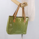 LOUIS VUITTON Monogram Vernis Houston Hand Bag Baby Blue M91005 LV Auth gh2092-22