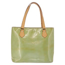 LOUIS VUITTON Monogram Vernis Houston Hand Bag Baby Blue M91005 LV Auth gh2092-2