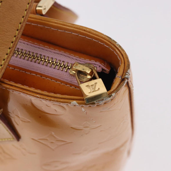 LOUIS VUITTON Monogram Vernis Houston Tasche Marshmallow Pink M91302 LV Auth gh2094