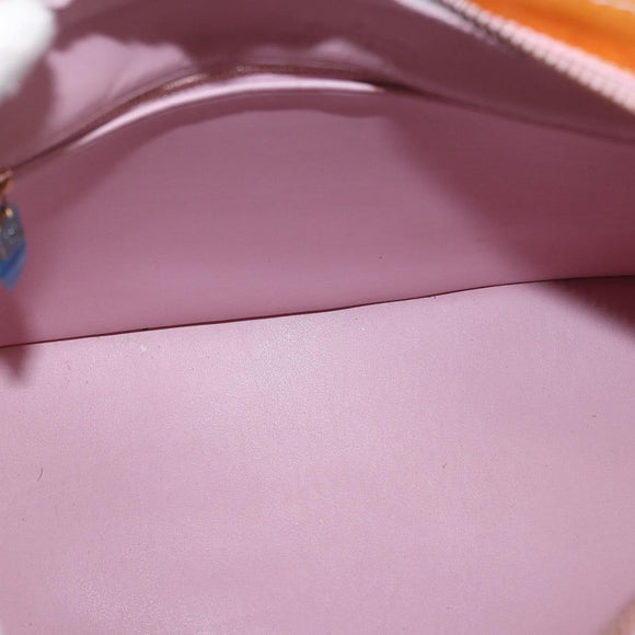 LOUIS VUITTON Monogram Vernis Houston Tasche Marshmallow Pink M91302 LV Auth gh2094