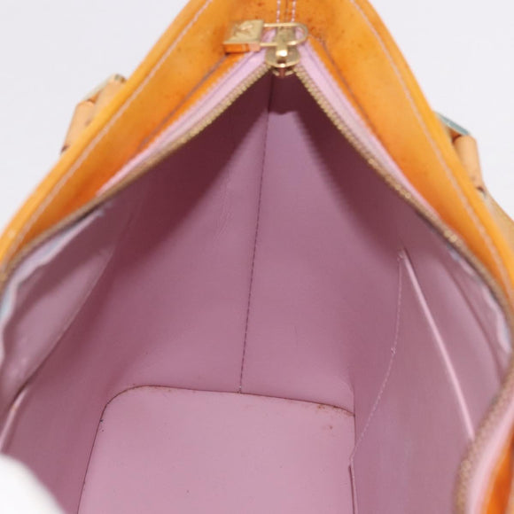 LOUIS VUITTON Monogram Vernis Houston Tasche Marshmallow Pink M91302 LV Auth gh2094