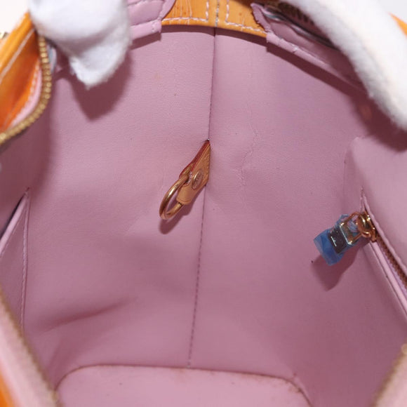 LOUIS VUITTON Monogram Vernis Houston Tasche Marshmallow Pink M91302 LV Auth gh2094