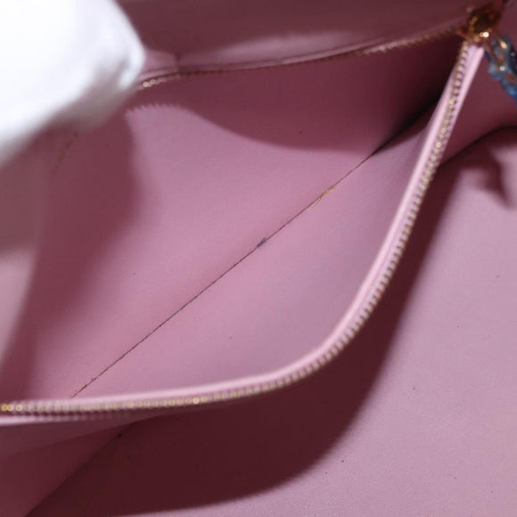 LOUIS VUITTON Monogram Vernis Houston Tasche Marshmallow Pink M91302 LV Auth gh2094