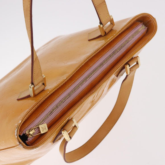 LOUIS VUITTON Monogram Vernis Houston Tasche Marshmallow Pink M91302 LV Auth gh2094