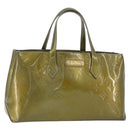 LOUIS VUITTON Monogram Vernis Wilshire PM Bag Gris Art Deco M91627 Auth gh2096-1