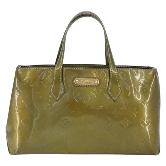 LOUIS VUITTON Monogram Vernis Wilshire PM Bag Gris Art Deco M91627 Auth gh2096