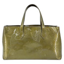LOUIS VUITTON Monogram Vernis Wilshire PM Bag Gris Art Deco M91627 Auth gh2096-2