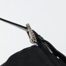 FENDI Mamma Baguette Shoulder Bag Cotton Jersey Black Silver Auth gh2097-9