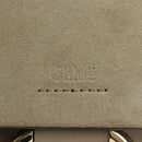 Chloe Fay Shoulder Bag Suede Beige Gold Auth gh2099-21