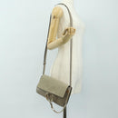 Chloe Fay Shoulder Bag Suede Beige Gold Auth gh2099-27
