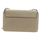 Chloe Fay Shoulder Bag Suede Beige Gold Auth gh2099-2