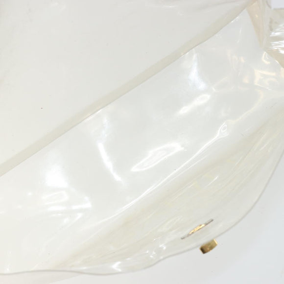 HERMES Vinyl Kelly Hand Bag Vinyl Clear Auth gh2102