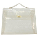 HERMES Vinyl Kelly Hand Bag Vinyl Clear Auth gh2102-13