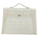 HERMES Vinyl Kelly Hand Bag Vinyl Clear Auth gh2102-2