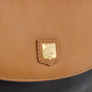 CELINE Shoulder Bag Leather Black Gold Auth gh2104-17