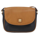 CELINE Shoulder Bag Leather Black Gold Auth gh2104-13